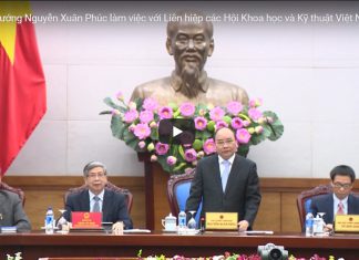 Thủ tướng Nguyễn Xuân Phúc làm việc với Liên hiệp các Hội Khoa học và Kỹ thuật Việt Nam