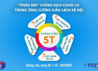 “Thông điệp 5T” của Bộ Y tế tăng cường giãn cách xã hội
