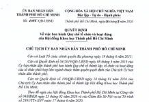 Quyết định về việc ban hành quy chế tổ chức và hoạt động của Hội đồng khoa học Thành phố Hồ Chí Minh