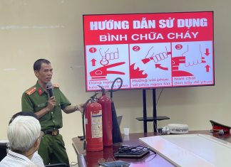Tập huấn công tác phòng cháy chữa cháy cho các Hội và đơn vị tại tòa nhà