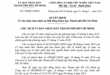 Quyết định về việc kiện toàn nhân sự Hội đồng Khoa học Thành phố Hồ Chí Minh