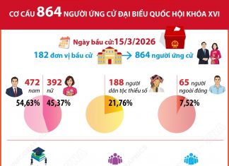 Thống kê cơ cấu 864 người ứng cử Đại biểu Quốc hội khóa XVI