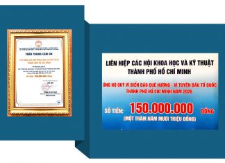 Liên hiệp các Hội Khoa học và Kỹ thuật TP. Hồ Chí Minh ủng hộ Quỹ “Vì biển đảo Quê hương – Vì tuyến đầu Tổ quốc”